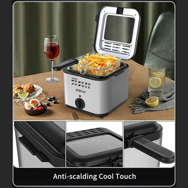 1800W Electric Deep Fryer – 2.5L Large Capacity Home Appliance