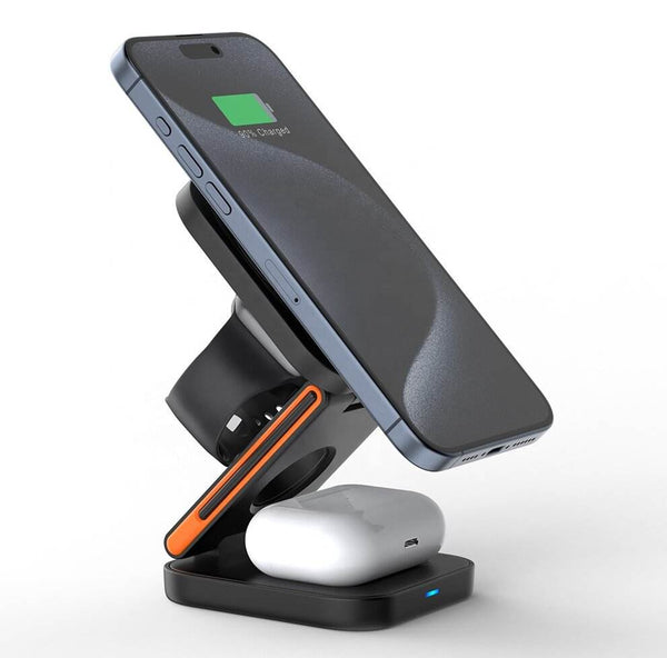 3-in-1 Magnetic Wireless Charger – Fast Charging Dock for Phone, Earbuds & Smartwatch