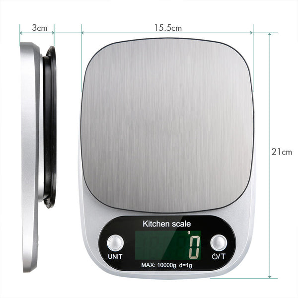 Digital Kitchen Food Scale – Stainless Steel Household Cooking Scale (5kg & 10kg)