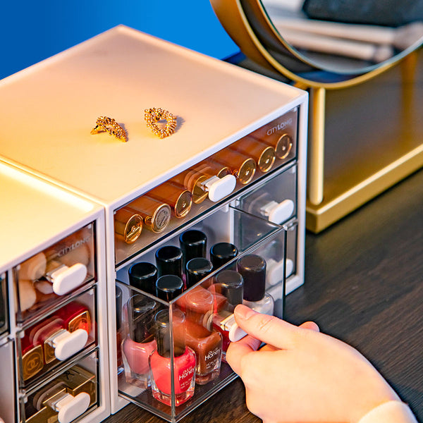 Multi-Functional Transparent Drawer Organizer – Desk Storage Box for Makeup & Office Supplies